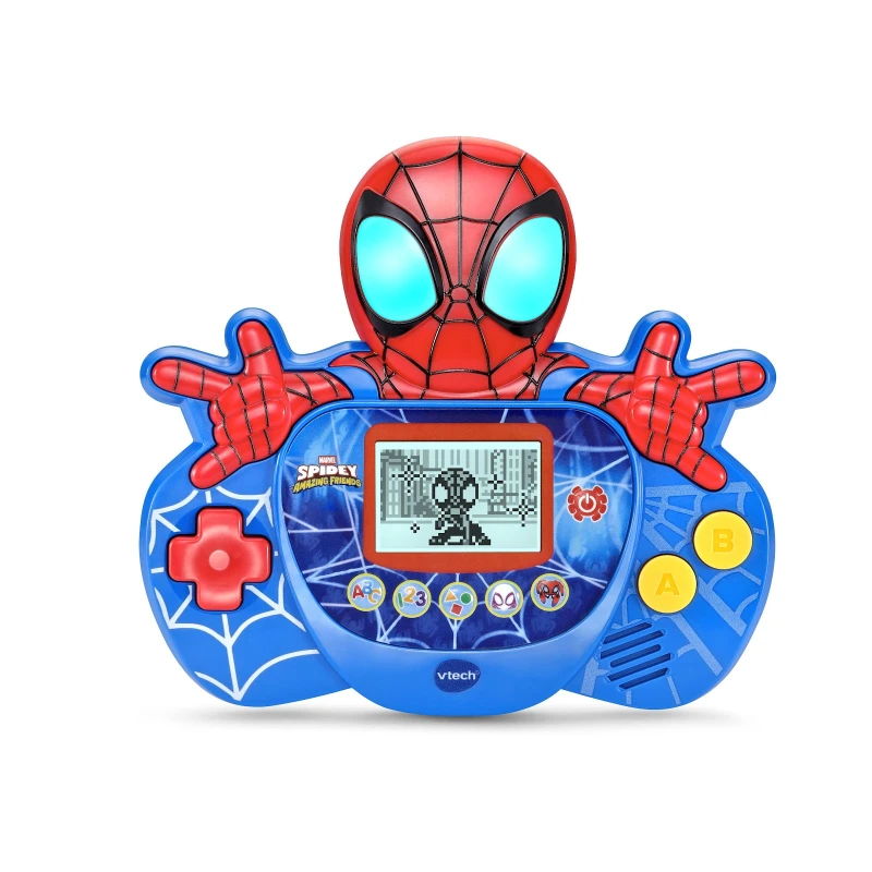 لعبة "Spidey Learn & Go" من VTech، المستوحاة من مسلسل "Marvel Spidey and his Amazing Friends" – شاهد عيني "سبايدي" تتغير ألوانهما وتضيئان، واستمع إلى صوته أثناء خوض مغامرات مذهلة مليئة بخيوط العنكبوت – طراز 80-594003 - في تيك