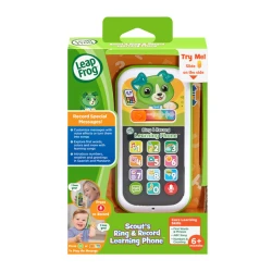 لعبة أنشطة للأطفال الصغار من LeapFrog Enterprises – هاتف LeapFrog Scout's Ring & Record Learning - موديل 80-620903