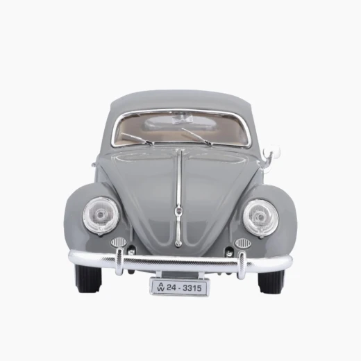 Bburago VW Kafer Beetle (1955) Die-Cast Model Car – 1:18 Scale – Detailed design captures the iconic 1955 Beetle – Model 18-12029 GY - Bburago - Image 2