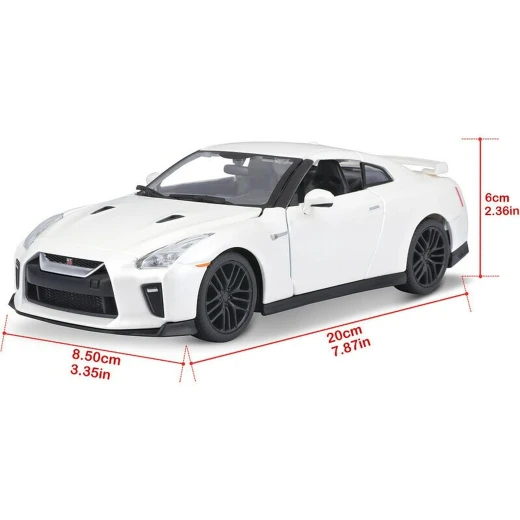 Bburago – 18- – 2017 Nissan Gt-R Die-Cast Model Car – 1:24 Scale – Features opening doors and hood for interactive display – Model 18-21082 wt - Bburago - Image 5