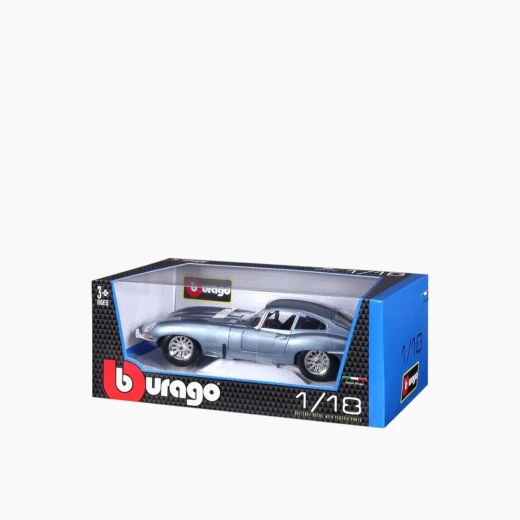 Bburago Jaguar "E" Coupe (1961) Die-Cast Model Car – 1:18 Scale – Features opening doors and hood – Model 18-12044 - Bburago - Image 7