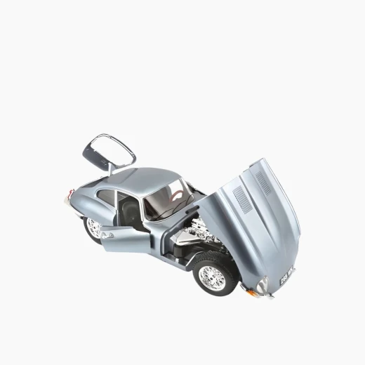 Bburago Jaguar "E" Coupe (1961) Die-Cast Model Car – 1:18 Scale – Features opening doors and hood – Model 18-12044 - Bburago - Image 19