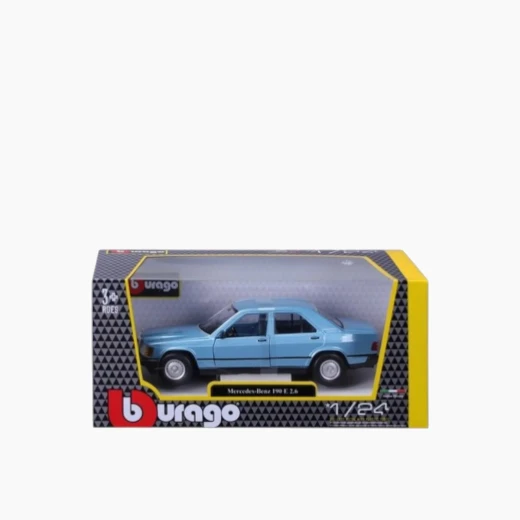 Bburago 1987 Mercedes-Benz 190E Die-Cast Model Car – 1:25 Scale – Detailed design for collectors and enthusiasts – Model 18-21103 BU - Bburago - Image 45
