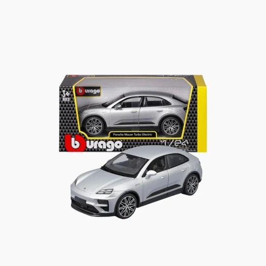 Bburago Porsche Macan 4 Electric (2024) Die-Cast Model Car – 1:24 Scale – Die-cast metal model faithfully reproducing the innovative design – Model 18-21114 BK - Bburago - Image 3
