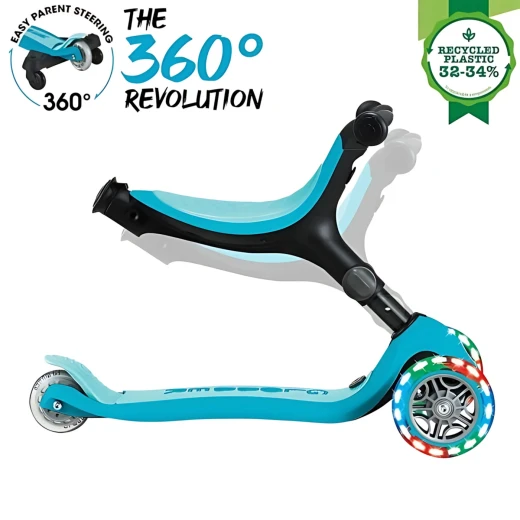 سكوتر Globber Go Up Active Lights - يتميز بعجلات LED 360 درجة لمزيد من الجاذبية البصرية والمتعة - موديل 749-300 - جلوبر - Image 19