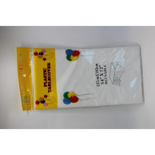 Reusable Plastic Table Cover with Colorful Balloon Design – 137cm × 183cm Reusable Plastic Table Cover with Colorful Balloon Design – 137cm × 183cm
