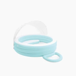 Intex Swim Center™ Canopy Lounge Pool – Features a protective canopy for shade – Inflatable Pool Float for Outdoor Water Play – Ages 3+ Years – Model 57195