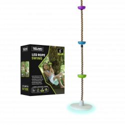 Hape Treelines LED Rope Swing 6 ft (1.82 m) Light-Up Outdoor Swing, Weather-Resistant, for Kids Aged 3+