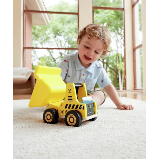 Hape Hauler Dump Truck – Durable Wooden Construction Vehicle for Imaginative and Active Play - Hape - Image 2