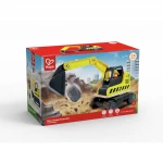 Hape Dig 'n Dump Excavator – Wooden Construction Vehicle for Imaginative Digging and Dumping Play - Hape