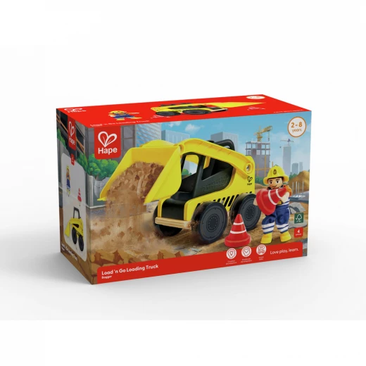 Hape Load 'n Go Loading Truck – Wooden Construction Vehicle for Active and Imaginative Play Hape Load 'n Go Loading Truck – Wooden Construction Vehicle for Active and Imaginative Play