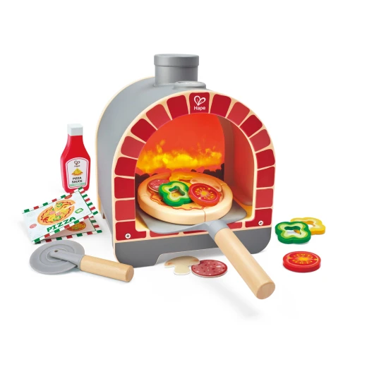 Hape Light & Sizzle Pizza Oven Set – Pretend Play – Realistic pretend-play detailing – Model E3236A - Hape - Image 3