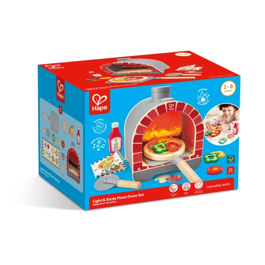 Hape Light & Sizzle Pizza Oven Set – Pretend Play – Realistic pretend-play detailing – Model E3236A - Hape - Image 9