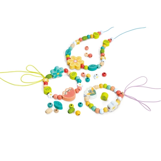 Hape DIY Beaded Jewellery Kit – 125 Wooden Beads Craft – Made from responsibly sourced wood – Model E3606A - Hape - Image 3