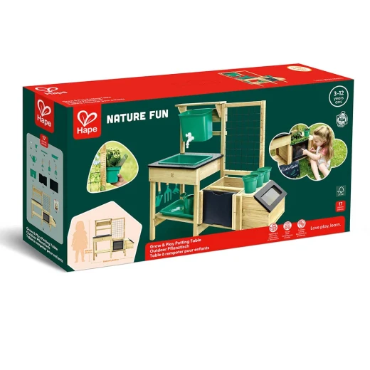 Hape Grow & Play Potting Table – Made from responsibly sourced wood – Science and Discovery Activity Kit – Model E5602A - Hape - Image 7