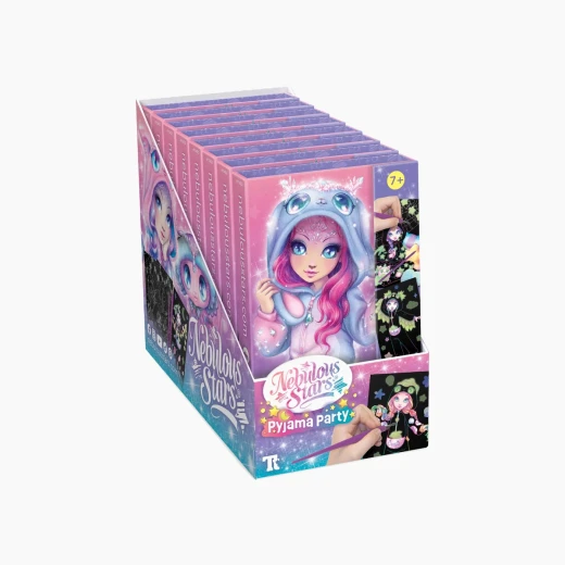 Nebulous Stars Pajama Party Scratch-to-Go - مجموعة أعمال فنية مدمجة لسهولة الحمل - مجموعة أنشطة الفنون والحرف اليدوية - موديل 11449 - نابيوليس ستار - Image 3