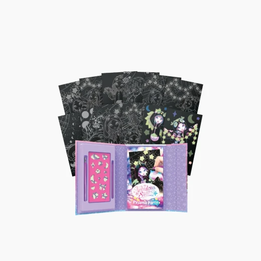 Nebulous Stars Pajama Party Scratch-to-Go - مجموعة أعمال فنية مدمجة لسهولة الحمل - مجموعة أنشطة الفنون والحرف اليدوية - موديل 11449 - نابيوليس ستار - Image 9