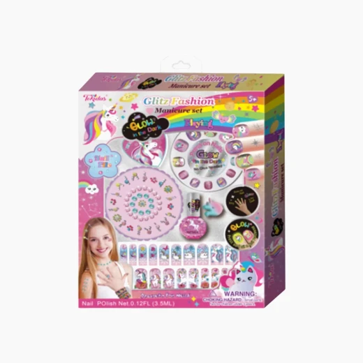 Tokidas Glitz Fashion Manicure Set – Glow in the Dark – Includes glow-in-the-dark nail polishes for a luminous effect – Model T238GW Tokidas Glitz Fashion Manicure Set – Glow in the Dark – Includes glow-in-the-dark nail polishes for a luminous effect – Model T238GW