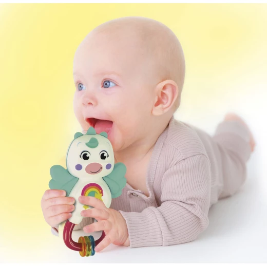 Clementoni – Little Unicorn Rattle – Sensory Baby Toy with Crinkle & Teething Features – Model 17778 – Made in Italy - Clementoni - Image 4