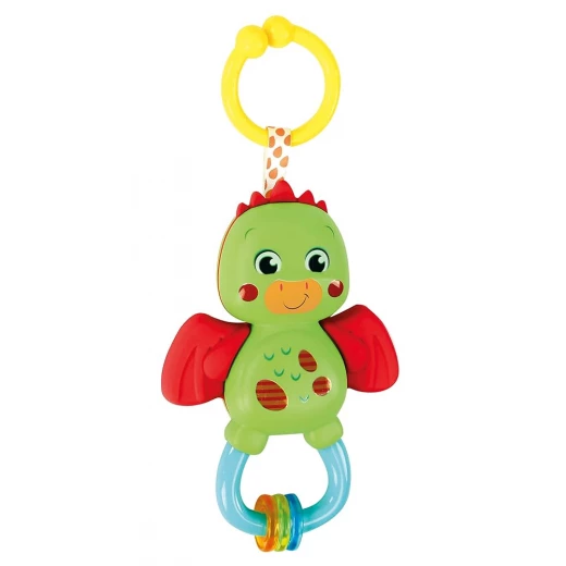 Clementoni – Little Dragon Rattle – Sensory Baby Toy with Crinkle & Teething Features – Model 17779 – Made in Italy - Clementoni - Image 2
