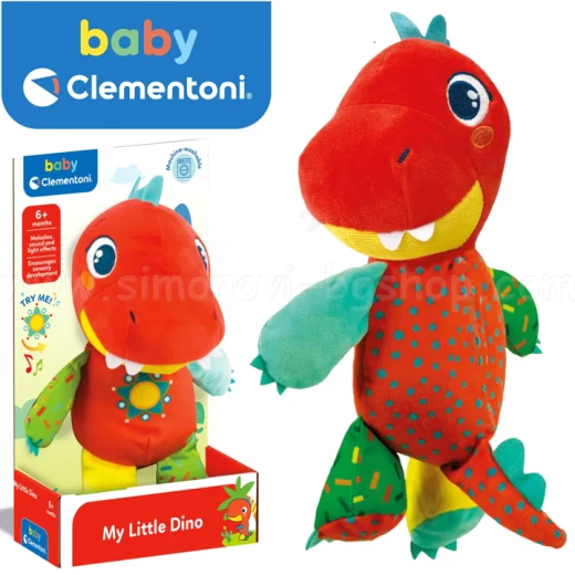 My Little Dino" – Interactive Plush Dinosaur for Babies 6 Months & Up, by Clementoni - Clementoni - Image 5