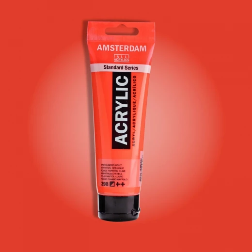 Amsterdam Acrylic Paint Naphthol Red Light, 120 ml Bright Opaque Red Acrylic High Coverage Standard Series For Canvas, Paper & Wood Amsterdam Acrylic Paint Naphthol Red Light, 120 ml Bright Opaque Red Acrylic High Coverage Standard Series For Canvas, Paper & Wood