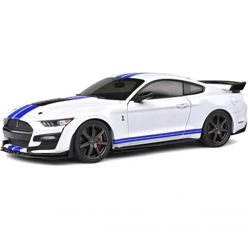 مايستو 2020 فورد موستانج GT500 نموذج سيارة مصبوب، أزرق، عرض تحصيل بمقياس 1:18 - مايستو