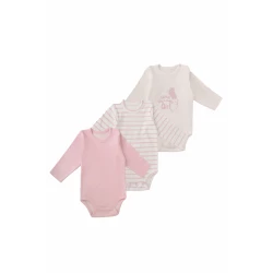 Junior Bodysuit Long Sleeve Love Girl, (18-24 M), 3 Pcs