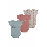 Junior Bodysuit short Sleeve happy kitty, (12-18 M), 3 Pcs - Junior Clothing