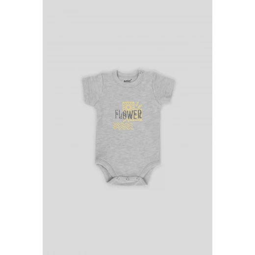 Junior Bodysuit short Sleeve Square flower, (6-9 M), 3 Pcs - Junior Clothing - Image 3