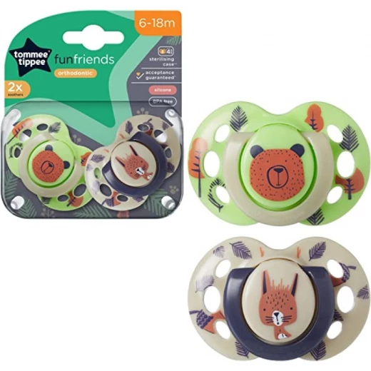 Tommee Tippee Fun Style Soothers, 6-18 Months Tommee Tippee Fun Style Soothers, 6-18 Months