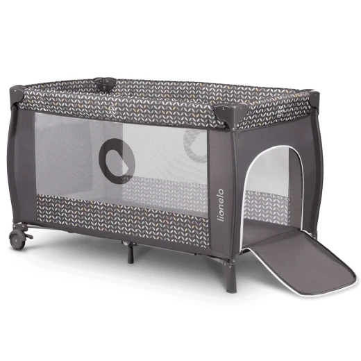 Lionelo Baby Crib Sven Plus Grey Scandi 2 in 1 Travel Cot and Playpen Multi Functional Baby Bed with Changing Table Canopy and Interactive Toys - LIONELO - Image 3