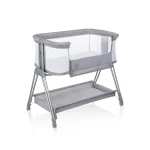 Lionelo Luna 2in1 Bedside Crib, Grey Concrete - LIONELO