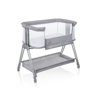 Lionelo Luna 2in1 Bedside Crib, Grey Concrete
