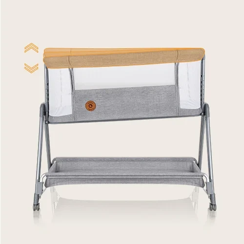 Lionelo Luna 2in1 Bedside Crib, Grey Concrete - LIONELO - Image 6