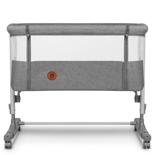 Lionelo Aurora Bedside Crib, Grey Concrete - LIONELO - Image 3
