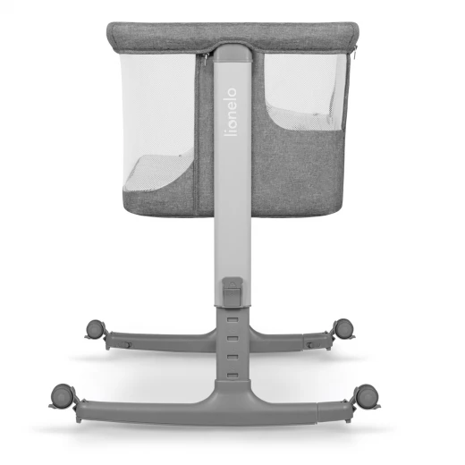 Lionelo Aurora Bedside Crib, Grey Concrete - LIONELO - Image 4
