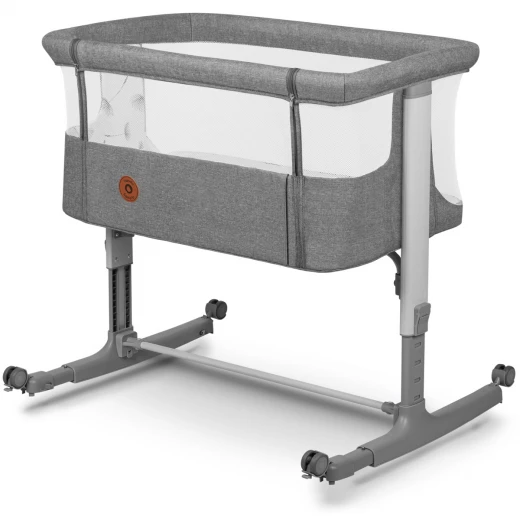 Lionelo Aurora Bedside Crib, Grey Concrete - LIONELO - Image 5