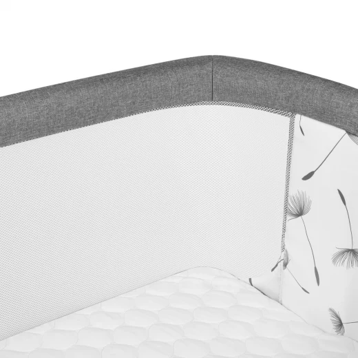 Lionelo Aurora Bedside Crib, Grey Concrete - LIONELO - Image 6