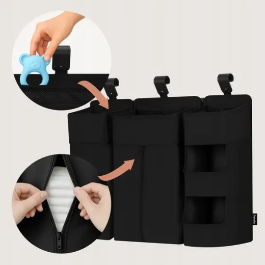 منظم مستلزمات الأطفال الكبير   – أسود - ليونيلو - Image 6