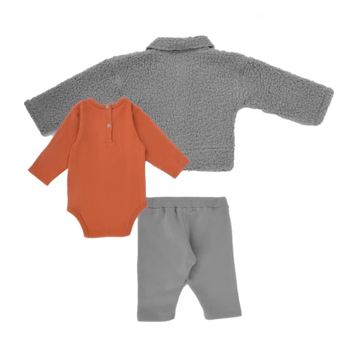 Junior Snow Printed Set (Bodysuit, Pants, Jacket) (3-6 m) - Junior Clothing - Image 6