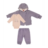 Junior Little Gosse Printed Set (Bodysuit, Pants, Hoodi Jacket) (3-6 m)