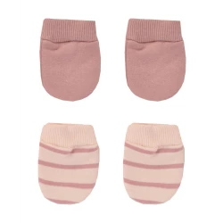 Junior Pink Stripe Printed Gloves 2 PCS