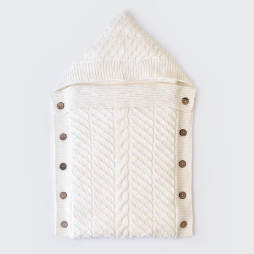 Bi̇Baby Tri̇Ko Swaddle Beige - BiOrganic - Image 2