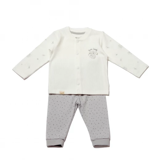 BiOrganic Koala Jungle Pyjamas Set Grey (2 Years) - BiOrganic - Image 2