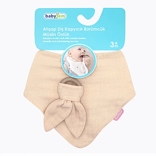 Babyjem Muslin Bib With Teether Salmon - BabyJem - Image 6