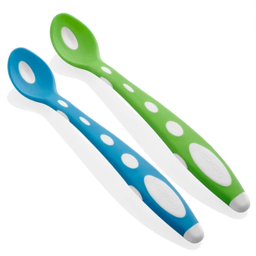 Babyjem Soft Tip Spoon 2 Pcs (Green & Blue) - BabyJem - Image 2