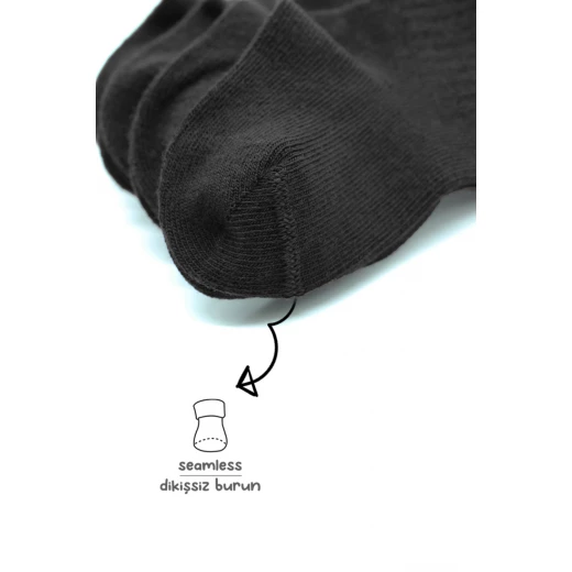 جوارب مسطحة ممشطة، (0-6 أشهر) أسود 6 أزواج من بيستايل - BiOrganic - Image 5