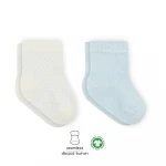 جوارب بيستايل العضوية الممشطة، زوجان (0-6 أشهر) أزرق - BiOrganic