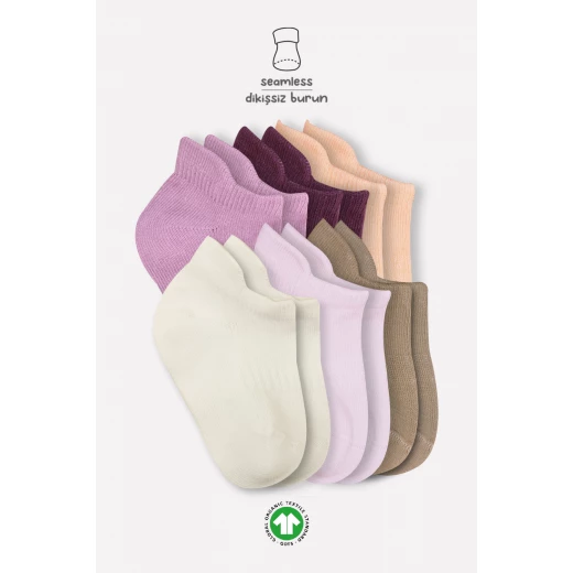 جوارب مبطنة ممشطة (0-6 أشهر) (ملون)، 6 أزواج من بيستايل - BiOrganic - Image 12